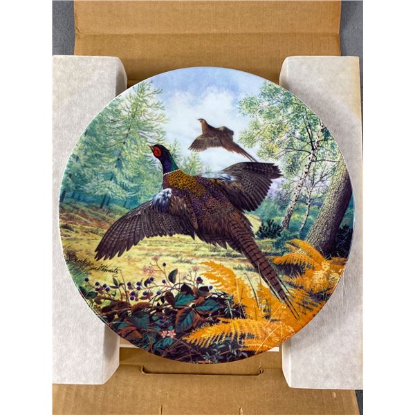 Royal Grafton Bone China Collectors Plate ‘Pheasants In Flight’ 8” 1987