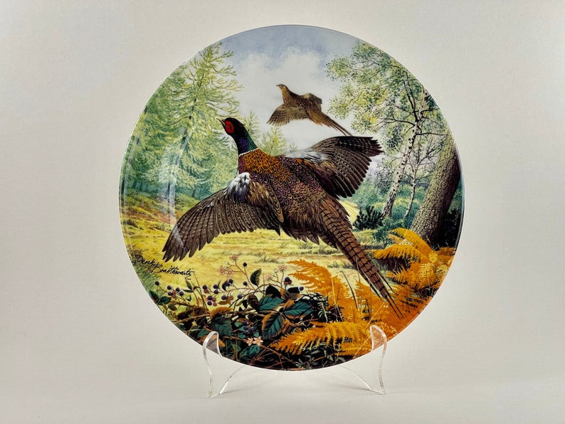 Royal Grafton Bone China Collectors Plate ‘Pheasants In Flight’ 8” 1987
