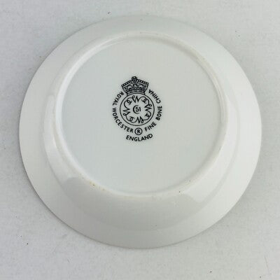 Vintage Royal Worcester Alpine Flowers Trinket, Fine Bone China 3.5 — England